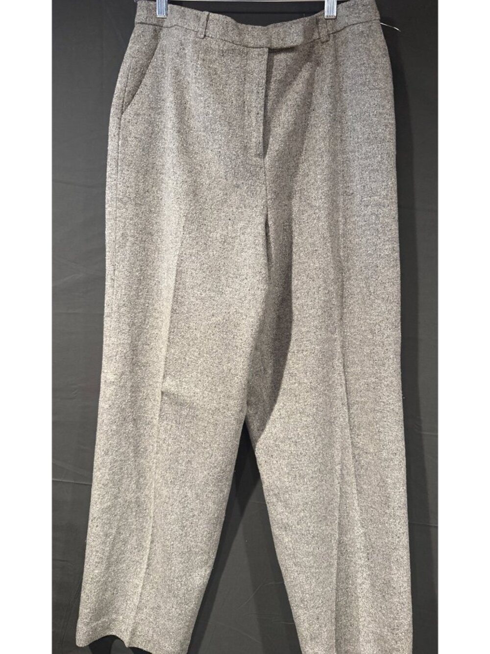 Valerie Stevens Womens 12 Silk Wool Trousers Gray Old Money Dark Academia